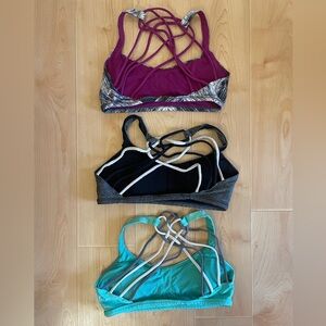 Bundle x3 LuLulemon Free To Be Wild Sports Bra sz 6